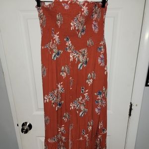 Strapless maxi dress